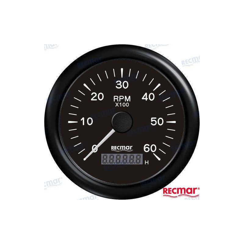 tachometer 1.0/10.0 - 0/6000 rpm black €55.23