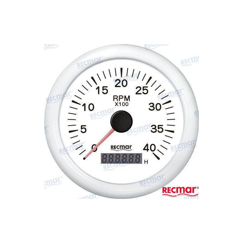 tachometer 1.0/10.0 - 0/4000 rpm white €55.63