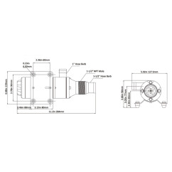 līdzstrāvas maceratora (fekāliju) sūknis 12v 45l/m 74,32 €