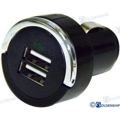 ligzda 12/24 v 2 usb lādētājs 5v 3,4a