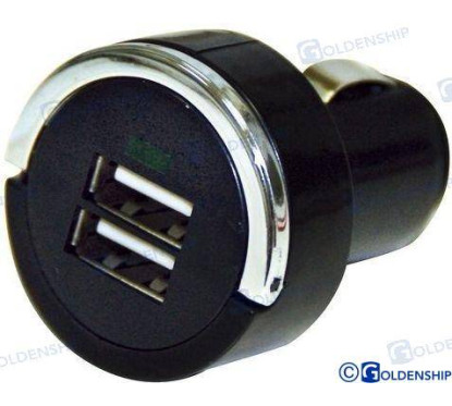 ligzda 12/24 v 2 usb lādētājs 5v 3,4a