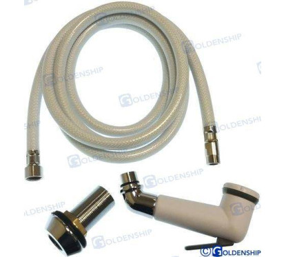 dušas krāns 3/8" 2,5 m balts