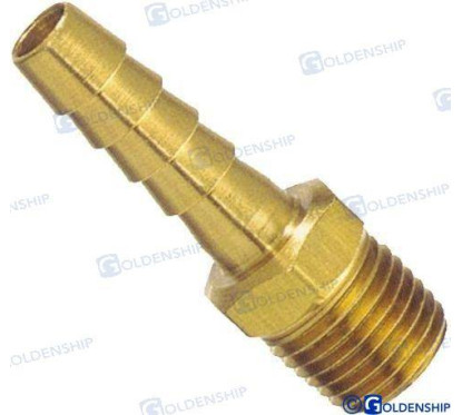 Misiņa šļūtenes adapteris 1/4" - 10 mm