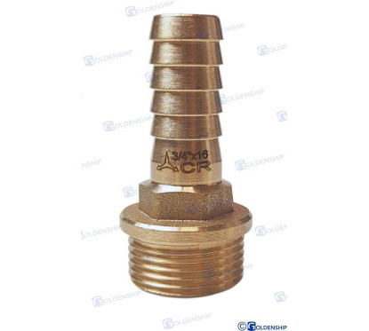 3/4'' x 16 mm misiņa šļūtenes astes kr