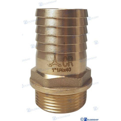 šļūtenes aste 1''1/4 x 40 mm misiņa cr
