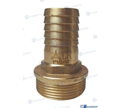 šļūtenes aste 1''1/2 x 32 mm misiņa cr