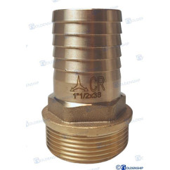 1''1/2 x 38 mm misiņa šļūtenes aste 1''1/2 x 38 mm misiņa cr