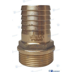 šļūtenes aste 1''1/2 x 40 mm misiņa cr
