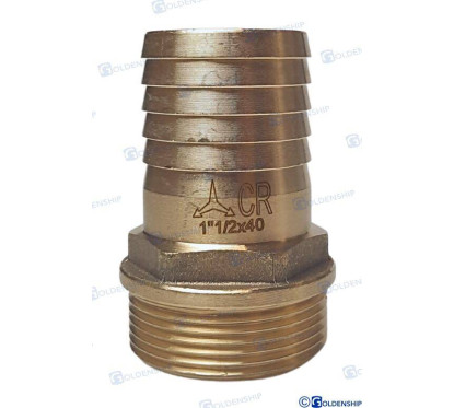 šļūtenes aste 1''1/2 x 40 mm misiņa cr