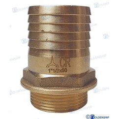 šļūtenes aste 1''1/2 x 50 mm misiņa cr