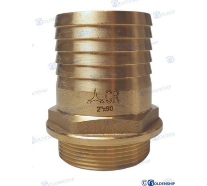 šļūtenes aste 2'' x 60 mm misiņa cr