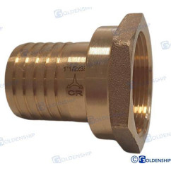 1''1/2 x 38 mm misiņa šļūtenes aste 1''1/2 x 38 mm misiņa cr