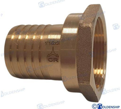 1''1/2 x 38 mm misiņa šļūtenes aste 1''1/2 x 38 mm misiņa cr