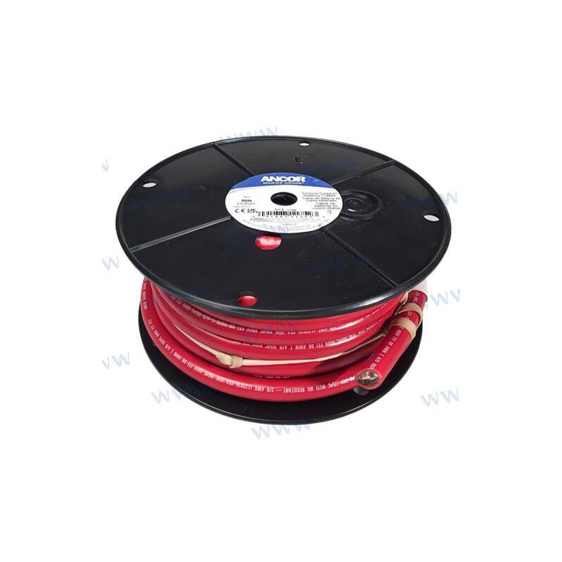 tinned copper wire 00awg (67mm²) red 15m €493.45