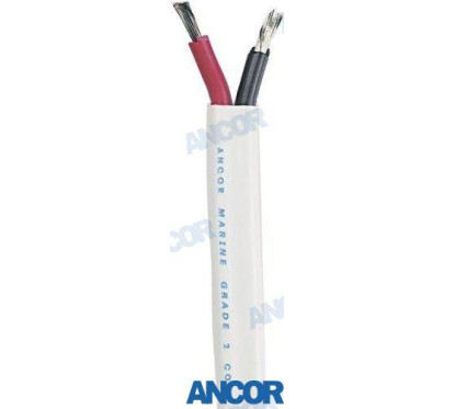 100' dupleksais kabelis 10/2 awg (2x5mm²), balts