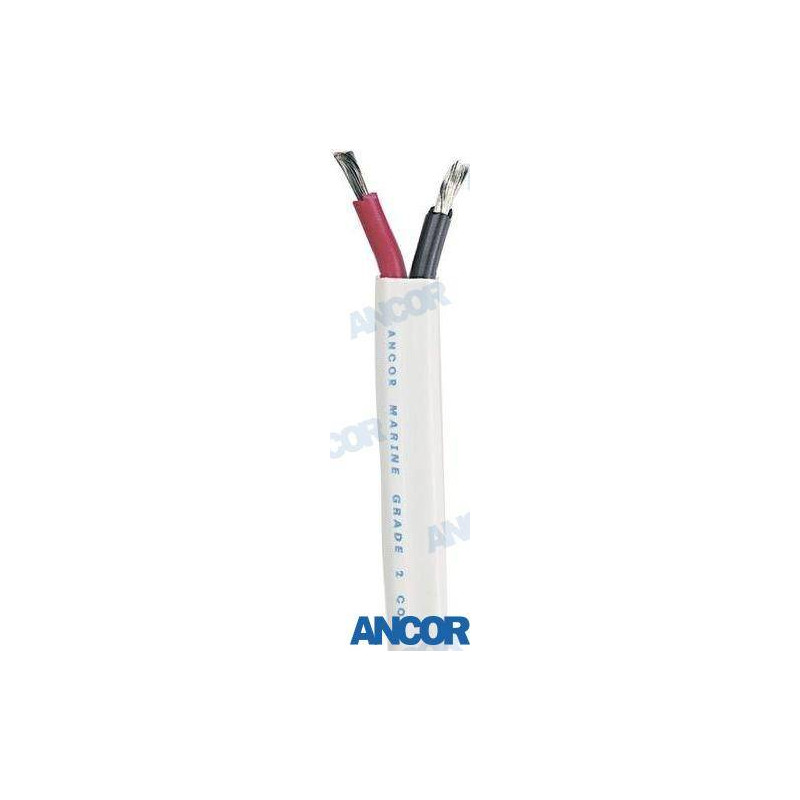 100' dupleksais kabelis 14/2 awg (2x2mm²) balts 92,66 €