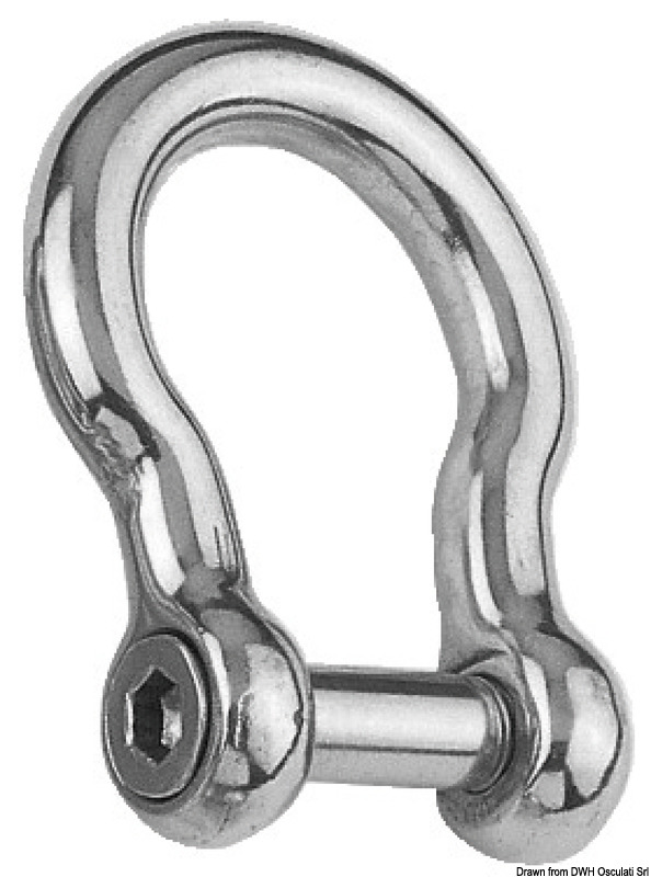 Bow shackle AISI 316 12 mm