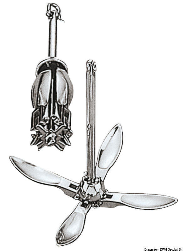 SS grapnel anchor 1.5 kg