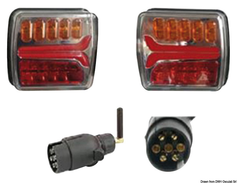 Kit wirerless LED lights rechargeable batteries