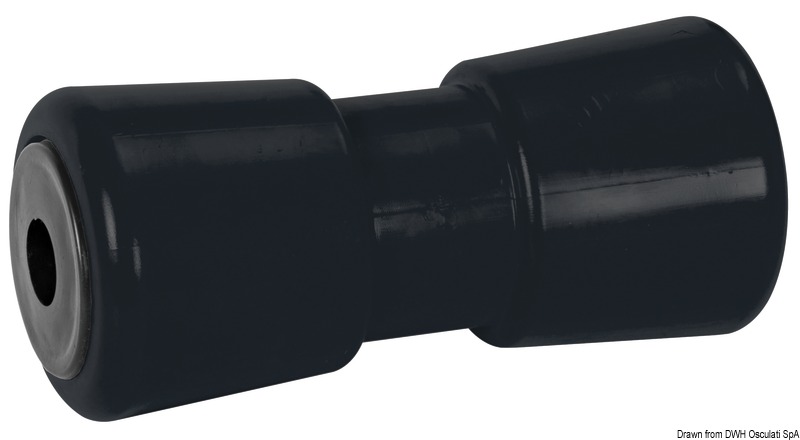 Central roller black 185 mm Ø hole 21 mm