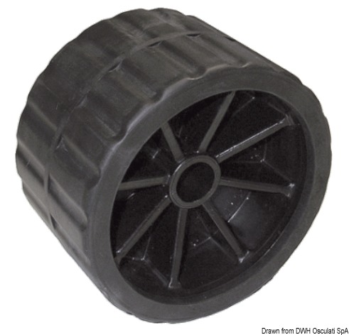 Side roller, black 75 mm Ø hole 17 mm
