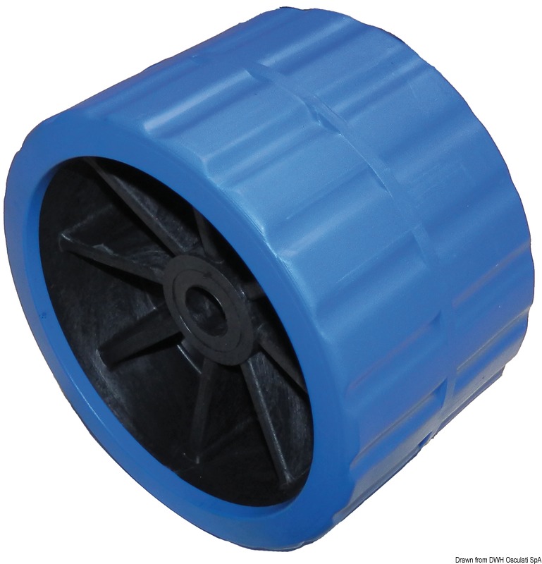Swinging side roller, blue Ø hole 18.5 mm