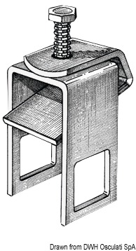 Mounting bracket for roller 40 x 60 mm