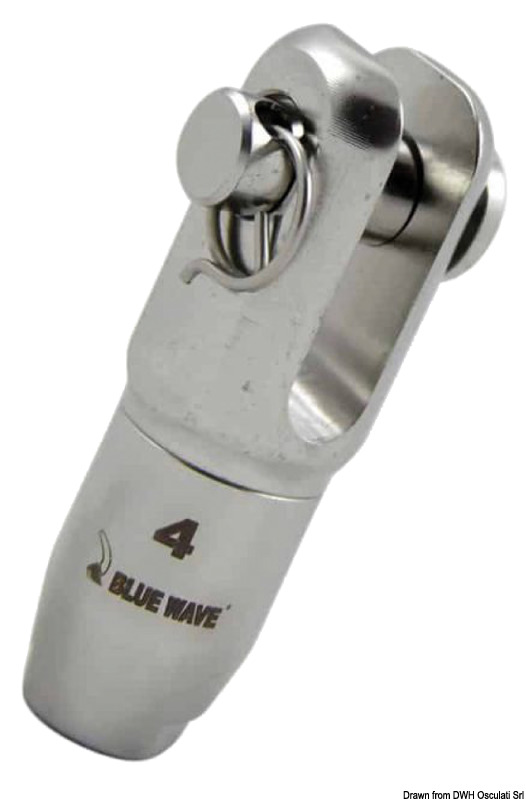 Fork terminal for textile rig Ø 4 mm