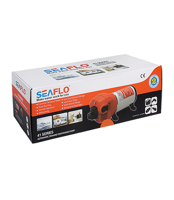 Seaflo Мембранный насос для пресной воды 12V 6A (Автоматический) 17l/min 2.8 bar 40 psi SFDP1-045-040-41