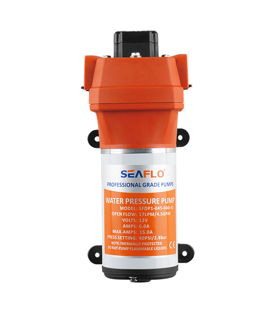Seaflo Мембранный насос для пресной воды 12V 6A (Автоматический) 17l/min 2.8 bar 40 psi SFDP1-045-040-41