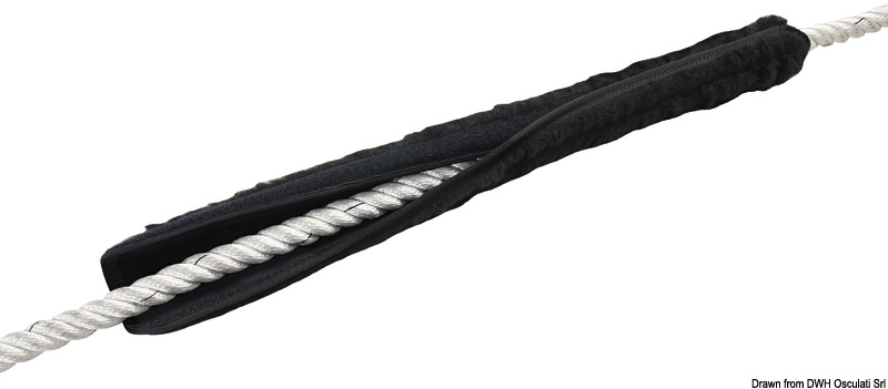 Woolen chafe guard for rope Ø 14/22 mm black