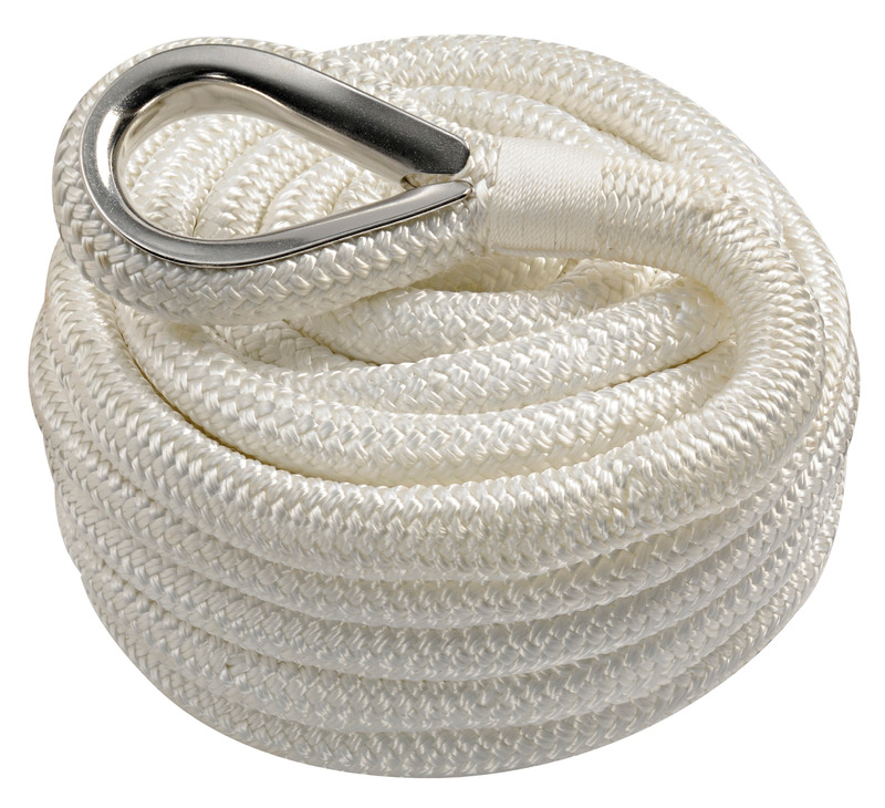 Spliced mooring line white 16 mm x 11 m