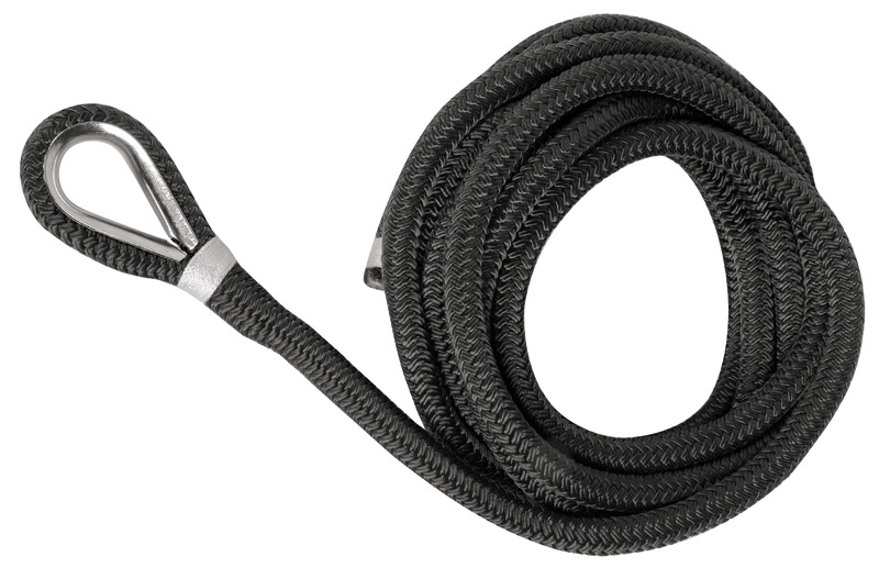 Spliced mooring line black 16 mm x 11 m