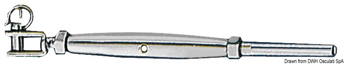 S.S turnbuckle fixed jaw 6 mm