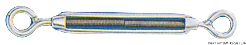 Turnbuckle 2 eyes AISI 316 6 mm