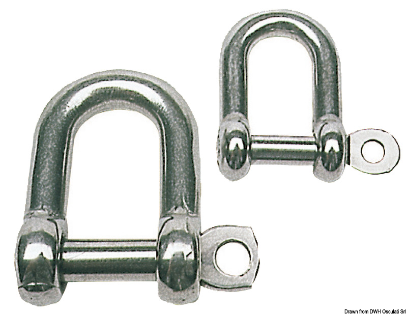 Shackle made of stainless steel AISI 316 16 mm