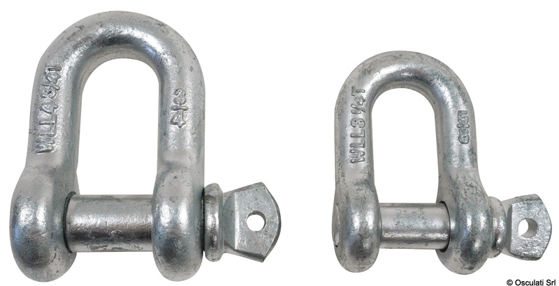 High strength galvanized shackle with 11 mm pin