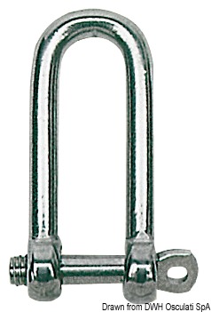 Long shackle AISI 316 10 mm