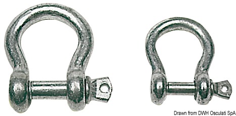 HDG steel bow shackle 10 mm
