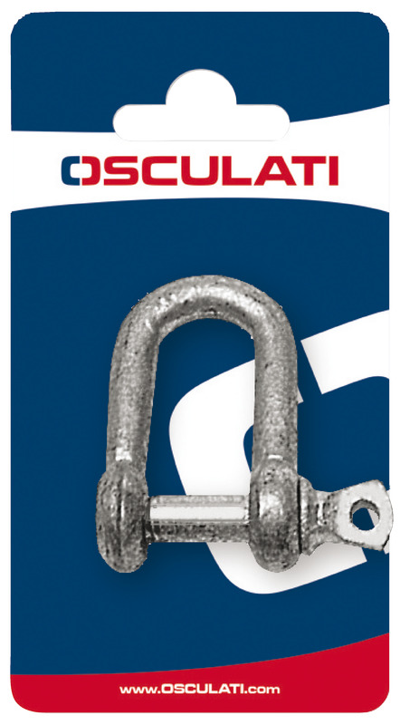 Galvanized steel D-shackle 14 mm (retail 1 pc.)