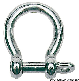 Bow shackle AISI 316 6 mm