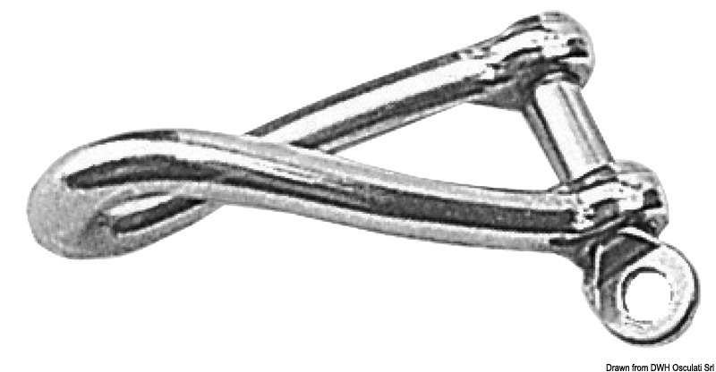 Twisted shackle made of investment cast SS 12 mm