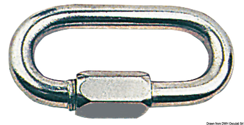 Snap-hook w. screw opening AISI 316 8 mm