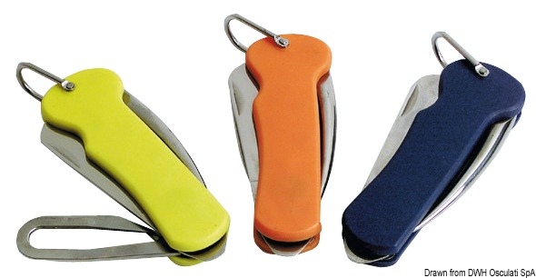 SS sailor knife w. yellow plastic grip