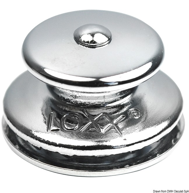 Loxx female snap fastener chromed brass 15 mm