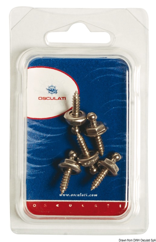 Loxx male self-tapping snap fasteners Blister N. 5