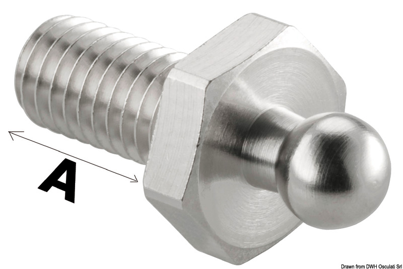 Loxx SS male snap fastener w/screw+nut