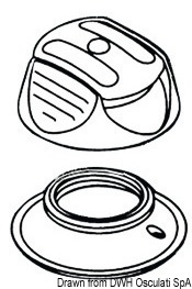 Perfix snap fastener, white