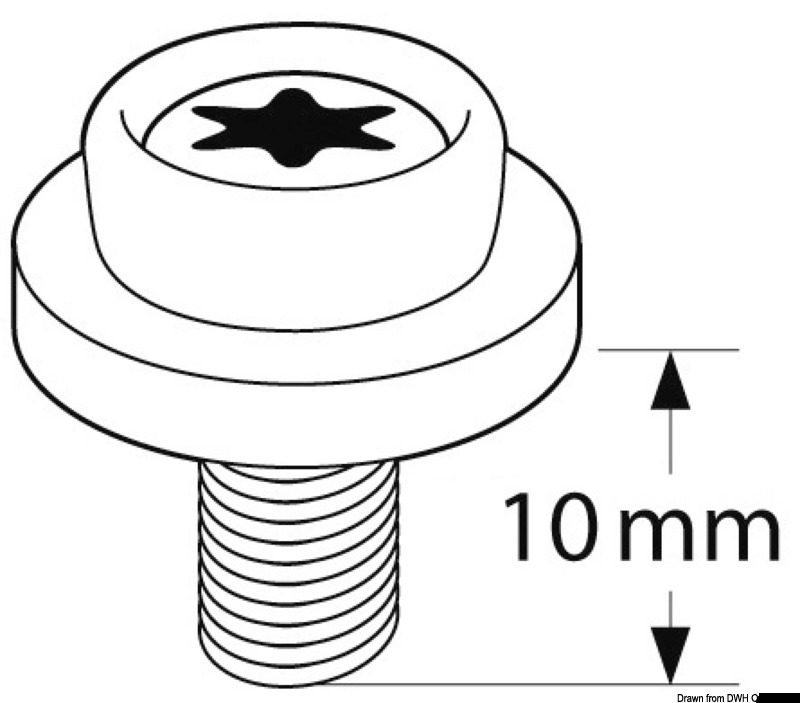 CAF-COMPO universal screw stud metric thread black
