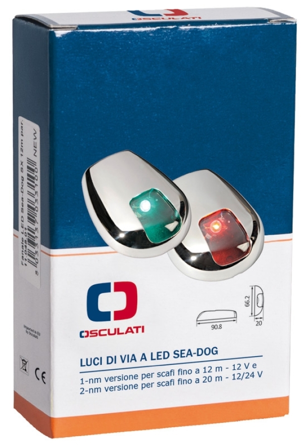 Sea-Dog LED navigation light 112.5° - left up to 20m - AISI304 - 12/24V